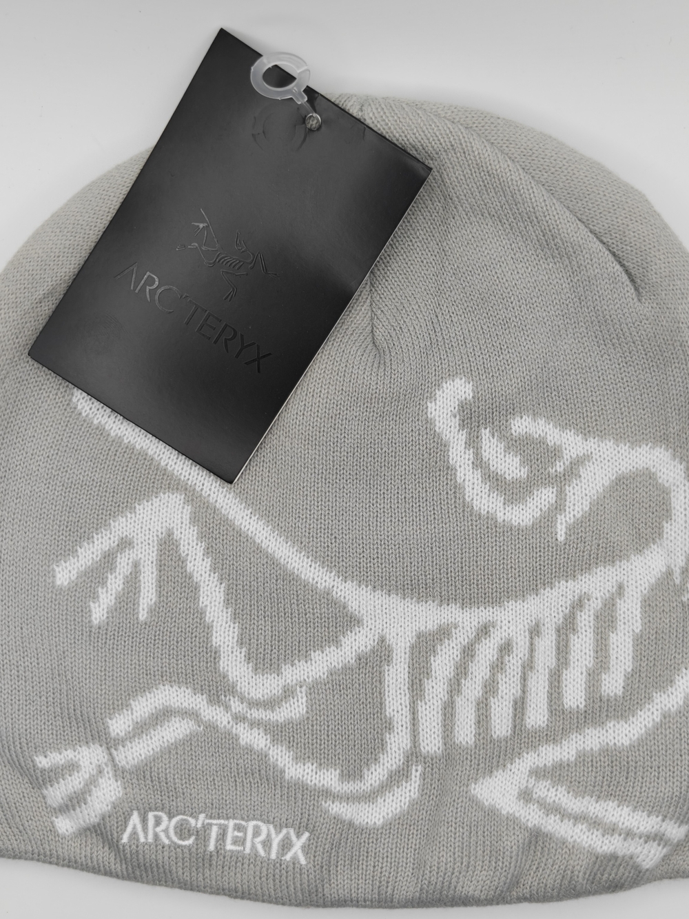Arc'teryx Light Gray Beanie with White Logo